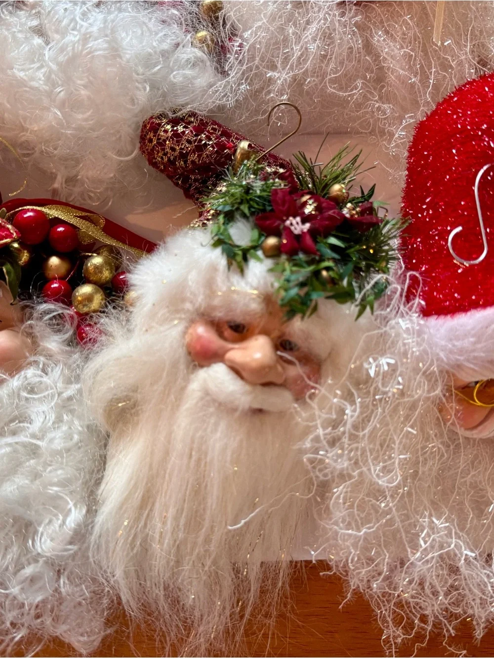 64 Santa Head Ornaments - with Beards & Festive Hats